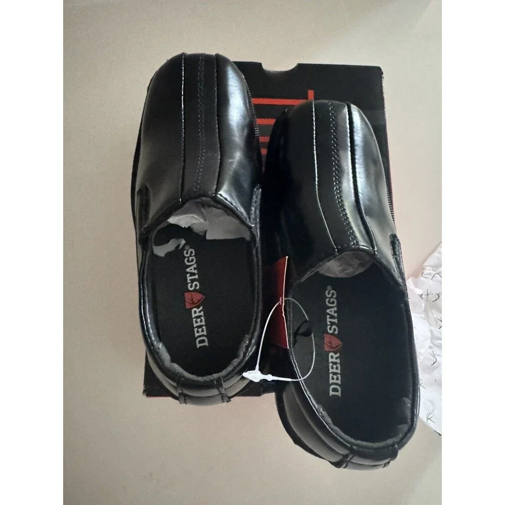 Boy's Child Wings Slip-on Loafer Shoes Classic Black  size 9.5US DEER STAGS